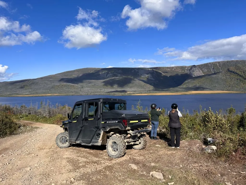 A side-by-side ATV in the Rocky Harbour Hills, Newfoundland