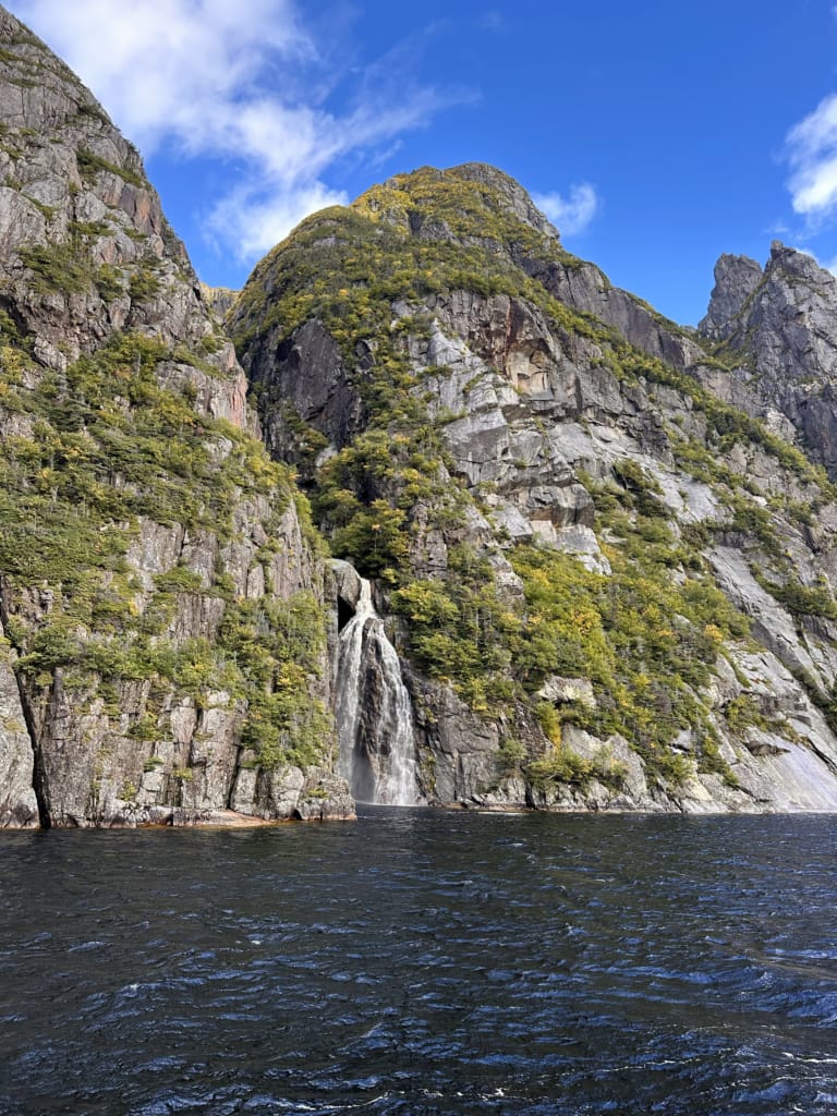 Waterfall in Western Brook Pond
