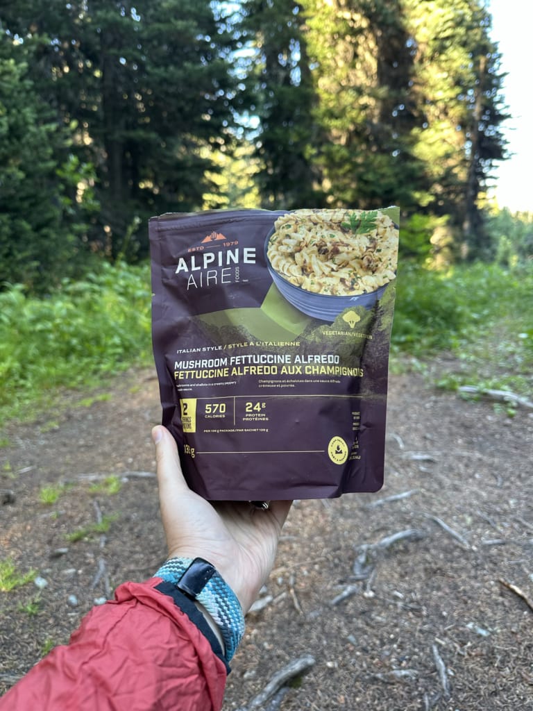A package of Alpine Aire Fettuccine Alfredo