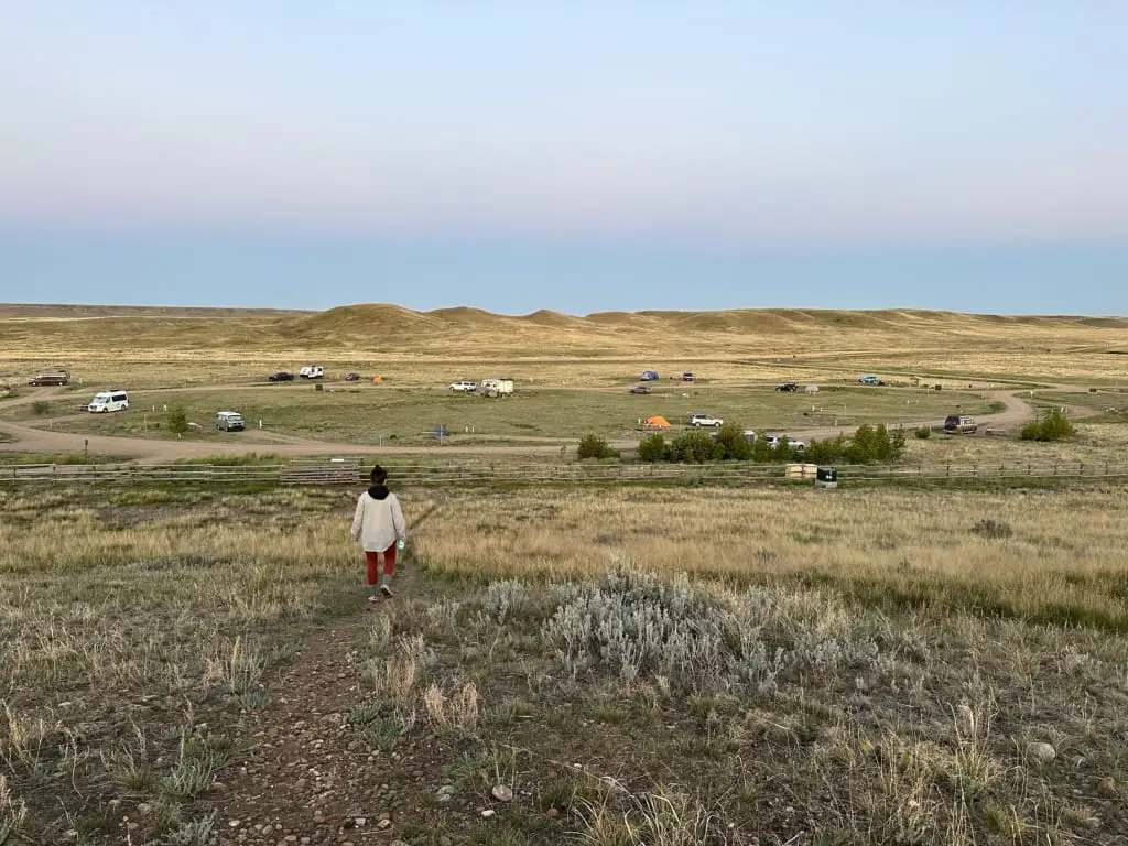 Looking down to the Frenchman Valley Campground from a nearby ridge.