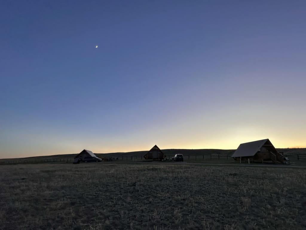The moon over Frenchman Valley Campground