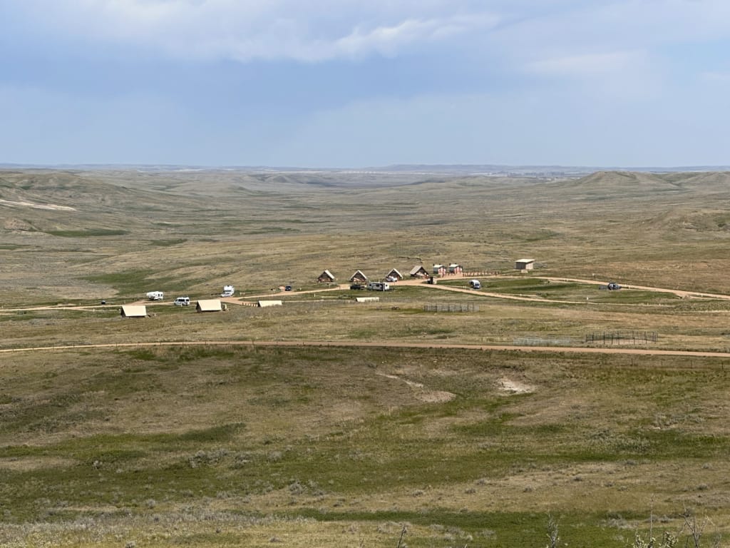Looking down to the Rock Creek Campground