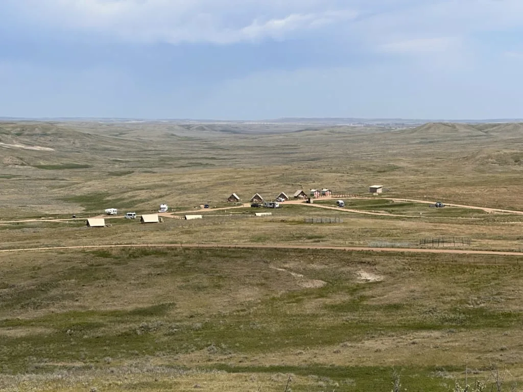 Looking down to the Rock Creek Campground