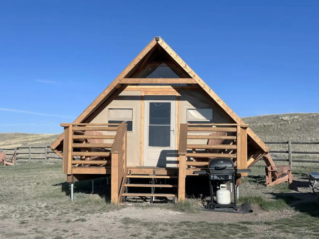 Exterior of an oTENTik at Frenchman Valley Campground
