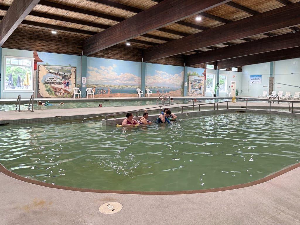The pool at Manitou Springs Resort in Saskatchewan