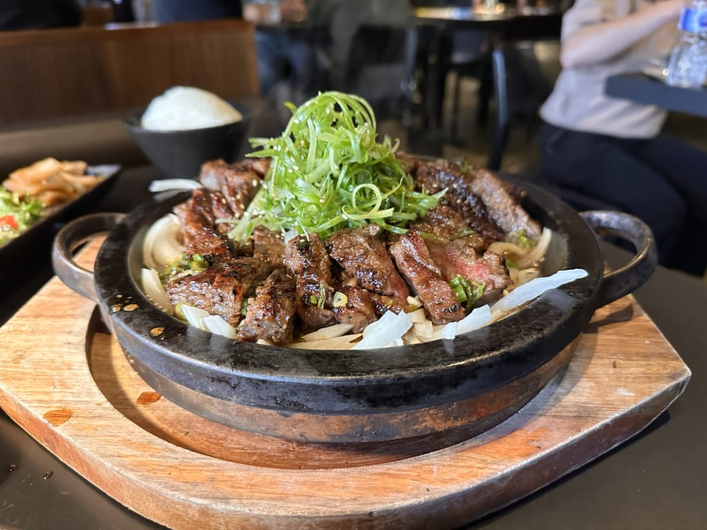The signature beef dish at Horang