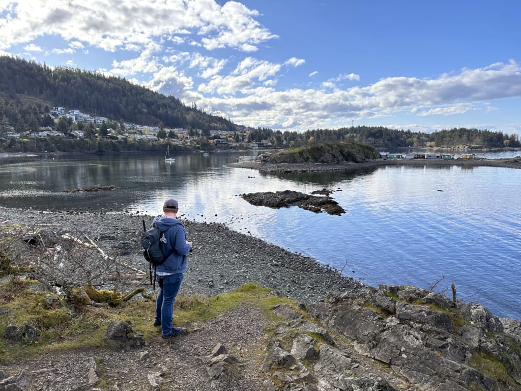 Looking over to Shack Island from the headland at Piper's Lagoon Park