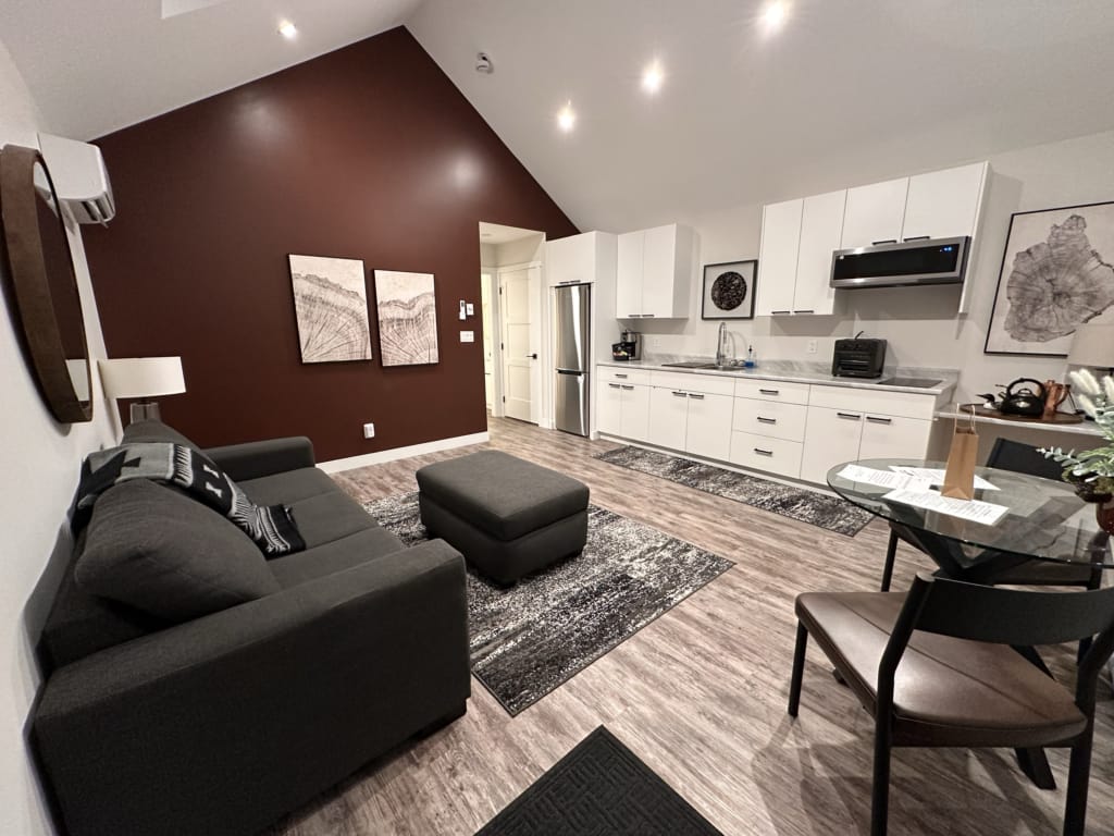 Inside one of the cabins at Snaw Naw As Campground