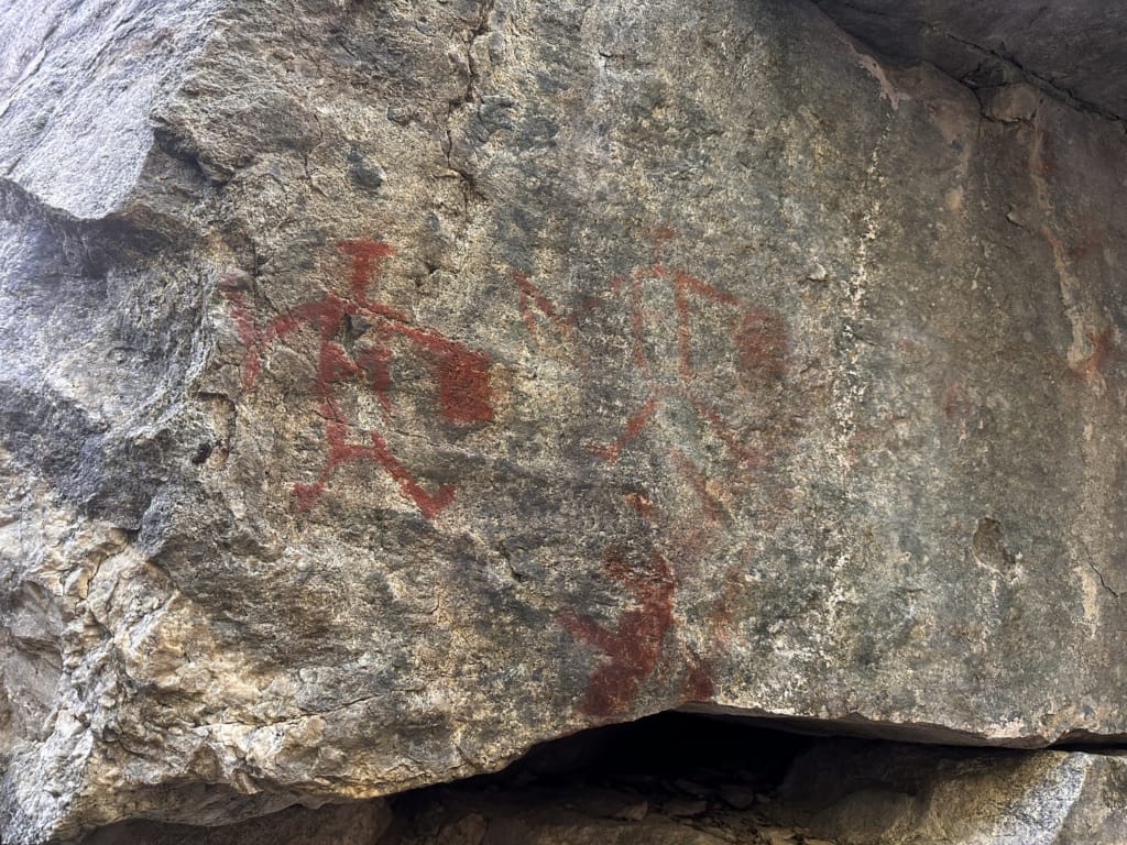 Close up of Pictographs in the Stein Valley