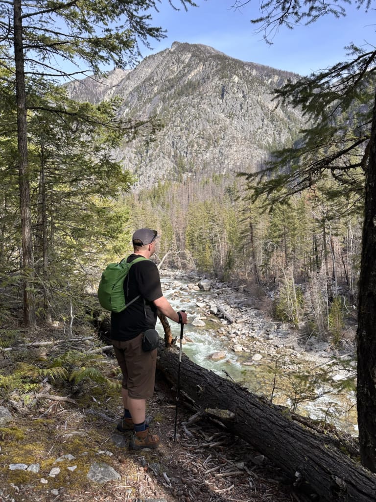 View of the river from a bluff between Teepee Camp and Earl's Cabin Camp