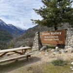 Sign for Stein Valley Nlaka'pamux Heritage Park at the start of the Lower Stein Valley hike
