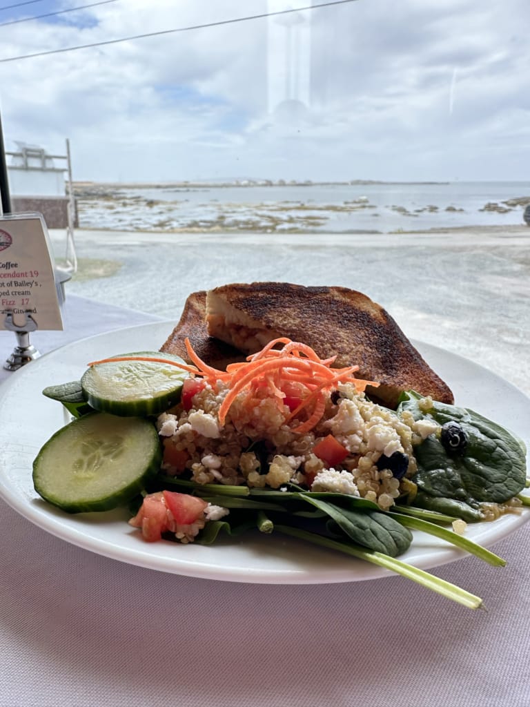 Sandwich and salad lunch combo at The Norseman Restaurant in L'Anse aux Meadows, Newfoundland
