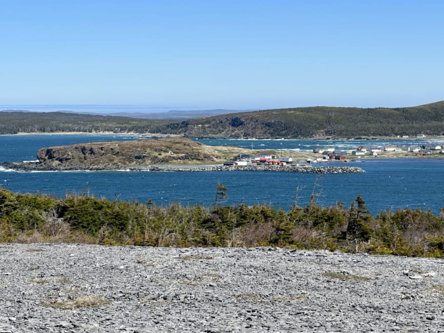 Looking across to the town of Raleigh from Burnt Cape Ecological Reserve on the Great Northern Peninsula