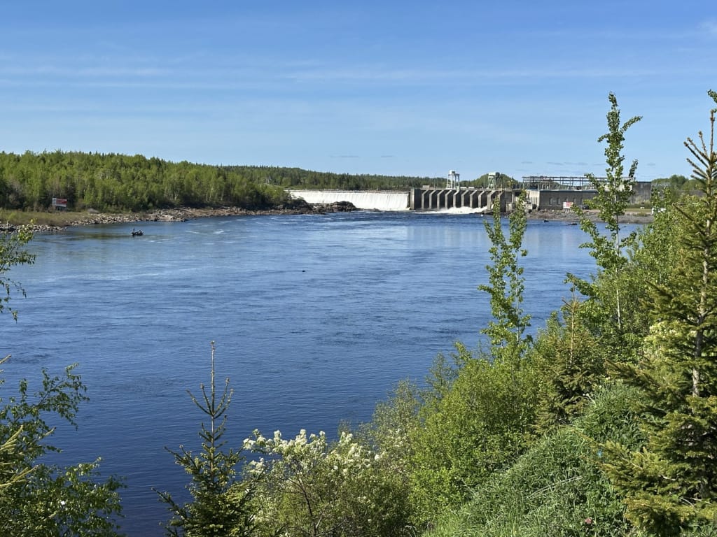 View of the Bishop's Falls Dam