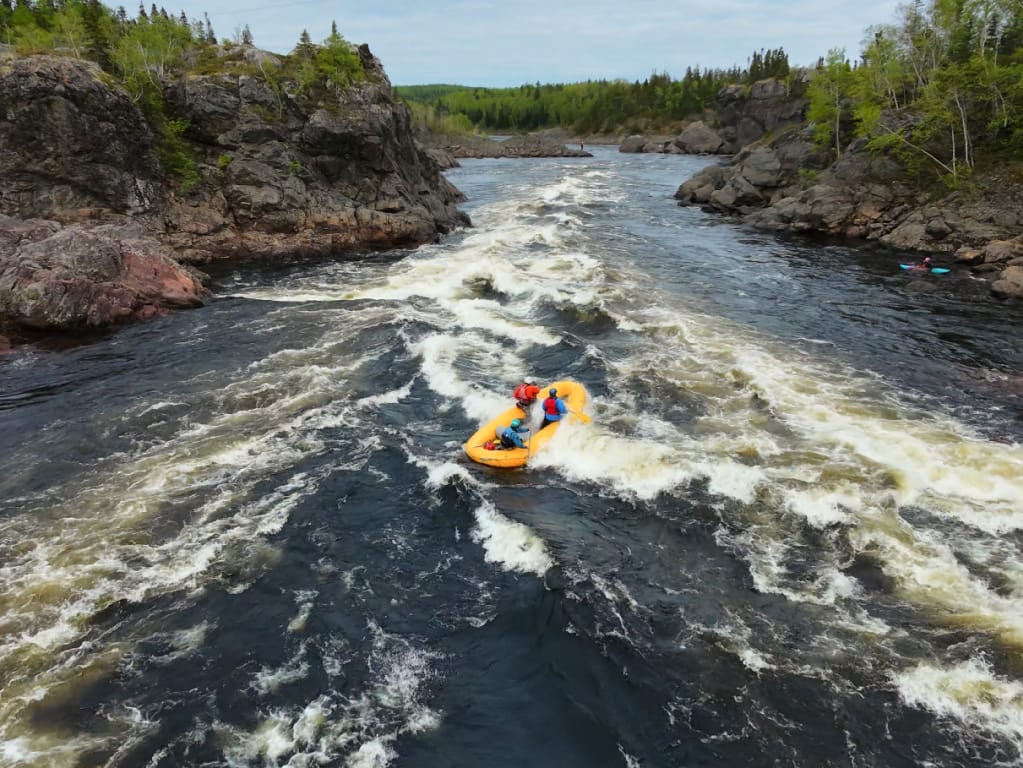 Whitewater rafting in the exploits river