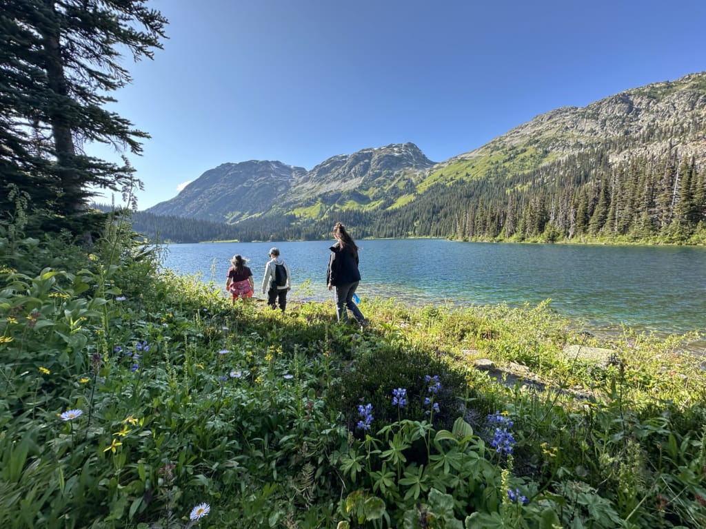 Hikers on the Tenquille Lake Loop Trail. 
