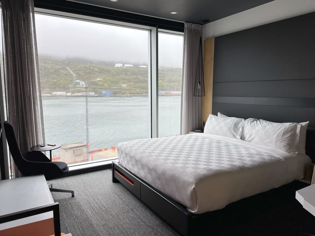 A waterfront room at the Alt Hotel St John's