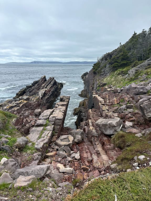 Coastal rocks on the Sugarloaf Path near St. John's, Newfoundland